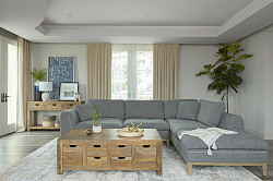                                                  							Sectional, Grey, 123.50 X 86.50 X 3...
                                                						 