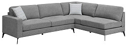                                                  							Sectional, Grey, 110.00 X 82.00 X 3...
                                                						 
