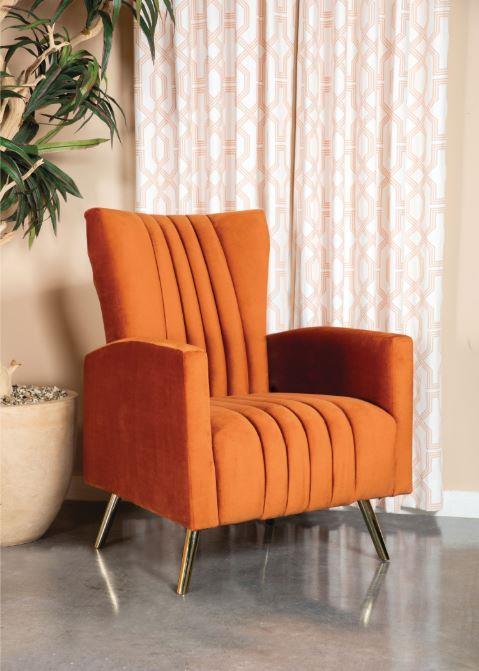 Rust accent chair hot sale